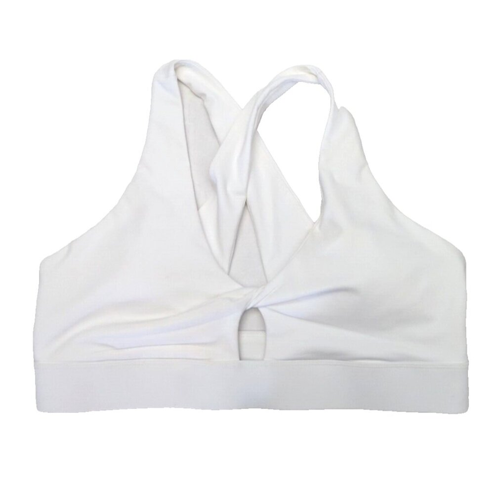 Fabletics White Oasis Twist‎ Sports Bra Size XXL - New